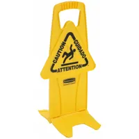 Floor Safety Sign: Polypropylene, 25 in x 13 in x 13 1/4 in Nominal Sign Size, Not Retroreflective (MPN FG9S0900YEL)