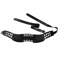 Leather accessory belt for use with 3M PAPR systems. Provides a durable attachment point for securing respirator components during industrial work in environments requiring powered air-purifying respiratory protection.