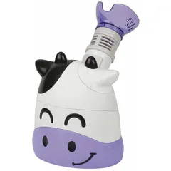 This steam inhaler delivers warm, moist air to help soothe nasal passages and throat. It has a 25 mL capacity and includes a 5 ft power cord. Suitable for home or clinical use in respiratory therapy.