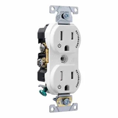 Stopkontak Duplex LEVITON: Duplex, 5-15, Putih, 125V AC, 15 A - General Purpose Receptacles