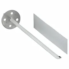 Total pressure probe with 1/2 in barb process connection and 8 in insertion length. Includes metal barbed hose adapter. Overall length 9 1/4 in, exterior length 1 1/4 in. Used for measuring total pressure in air or gas systems in HVAC and process control applications.