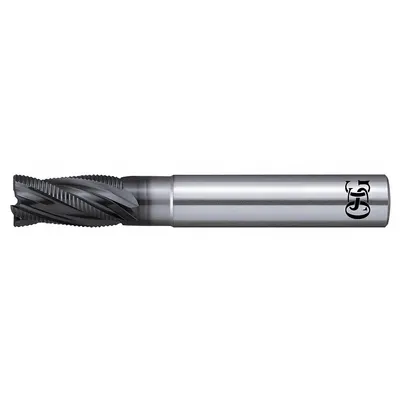 OSG End Mill Kasar: Karbida, Dilapisi WXL, 4 Flute, Diameter Mill 1/2", LOC 1" - Fast-Cutting Corner-Chamfer Carbide Roughing End Mills for Hardened Materials