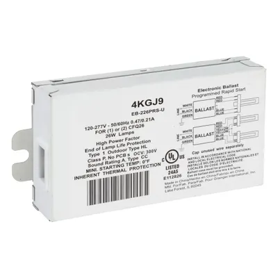 Ballast CFL: 120 hingga 277V AC - Programmed Rapid Start Electronic Fluorescent Ballasts