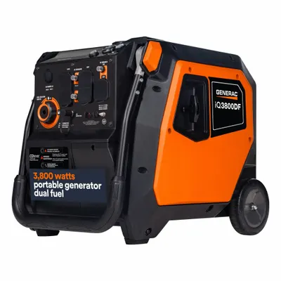 GENERAC Generator Portabel: Inverter, Bensin/Propana, 3.800 W Berjalan, 3.000 W Mulai - Inverter Generators