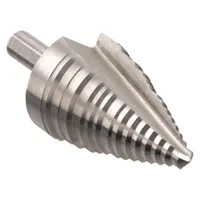 APPROVED VENDOR Step Drill Bit: 7/8" to 1-3/8", HSS, Hex Shank