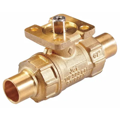 HVAC Control Ball Valve: 2-Way, 1 in Sweat, 11.7 CV Flow, 200 psi Close-off - 2-Way Sweat Connection Ball Valves