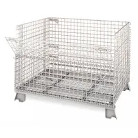 NASHVILLE WIRE Collapsible Bulk Container: 18.4 cu ft, 40 in x 32 in x 34 in, Lid Not Included (MPN C324028S4)