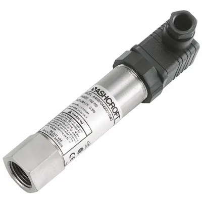 ASHCROFT Pemancar Tekanan: 0 psi hingga 30 psi, 4 hingga 20mA DC, Hirschmann Form A DIN 43650-A - Intrinsically Safe with DIN 43650 Form A Connector