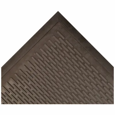 Keset Masuk CONDOR: Batang Terangkat, Luar Ruangan, Berat, 4 ft x 6 ft, Tebal 1/4 in, Karet - Raised-Bar Scraper Mats
