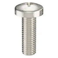 Machine Screw: 1/4"-28 Thread Size, 3/4 in Lg, 316, Stainless Steel, Plain, Pan, Phillips, 10 PK (MPN ZSCRW-412)
