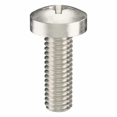 USA INDUSTRIALS Sekrup Mesin: Ukuran Ulir M4x0.70, Panjang 12 mm, 316, Baja Tahan Karat, Polos - Pan Head Machine Screws
