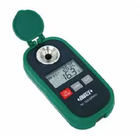 The INSIZE ISQ-DRM31 is a manual digital handheld refractometer with a measurement range of 1.333 RI to 1.42 RI and accuracy of +/-0.2%. It is used for measuring the concentration of coolant, juice, and sugar solutions in industrial fluid management and food processing