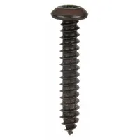 Tamper Resistant Screw: #6 Size, 3/4 in Lg, Steel, Black Oxide, Button, 25 PK (MPN 81310)