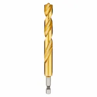 MILWAUKEE Hex Shank Drill Bit: 15/32", 135° Split Point, TiN-Coated HSS, Impact Rated (MPN 48-89-4627)
