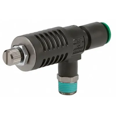 SMC Katup Kontrol Kecepatan Buang: Fitting Tee, Sekrup, Ukuran Badan Katup 1/4 in - Tee-Style Exhaust Control Valves