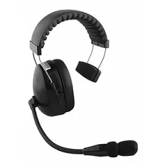 Wired over-the-ear headset in black with noise cancelling and speech recognition. Built-in microphone and noise-resistant design for clear communication in loud environments. Compatible with T5 series systems.