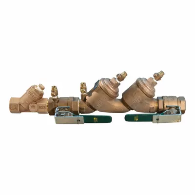 Watts Rakitan Katup Periksa Ganda: LF719, 2 in Ukuran Pipa, FIP x FIP, 28.94 in Panjang Keseluruhan - Watts Double Check Backflow Preventers