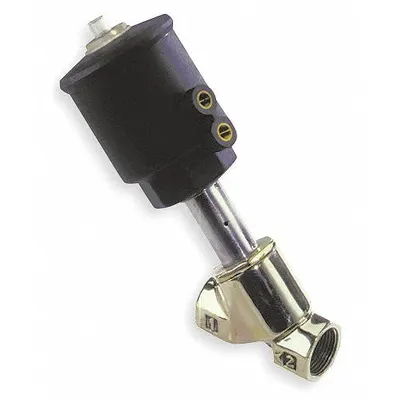 ASCO Angle Body Piston Valve: 2-Way, Normally Closed, 1 1/4 in Pipe Size, Bronze Body - 2-Way/2-Position, Normally Closed Air-Operated Valves