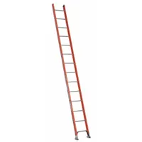 WERNER Straight Ladder: 14 ft Ladder Size, Fiberglass, 300 lb Load Capacity, 31 lb Wt, 14 Rungs (MPN D6214-1)
