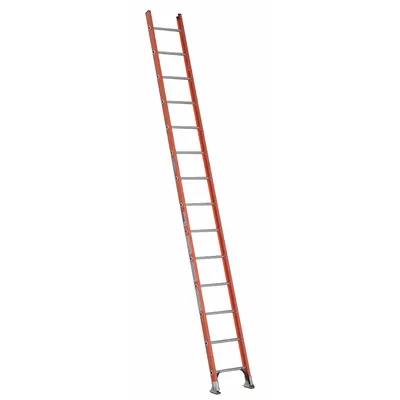 WERNER Tangga Lurus: Ukuran Tangga 14 ft, Fiberglass, Kapasitas Beban 300 lb, Berat 31 lb - Non-Conductive Fiberglass Straight Ladders