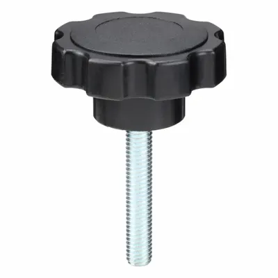 INNOVATIVE COMPONENTS Kenop Tangan: 8 Titik, Plastik dengan Ulir Baja, 3/8"-16 Ulir - 8-Arm Knobs with Threaded Stud