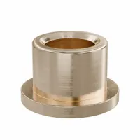 Flanged Sleeve Bearing: Bronze, SAE 841, 1/2 in Bore, 3/4 in OD, 5/8 in Lg, -35°F to 300°F, 10 PK (MPN FF723-B)