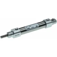 SMC Round Body Cylinder: 7/16 in Bore, 1 in Stroke, Non-Repairable, Stainless Steel, Pivot Mounting (MPN NCMC044-0100C)