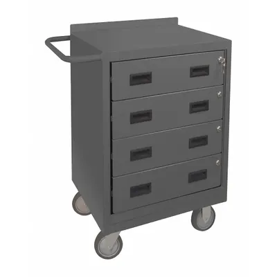 DURHAM MFG Meja Kerja Kabinet Bergerak: 24 in x 18 in, Baja, Kapasitas Beban Keseluruhan 1.200 lb - Mobile Cabinet Benches with Drawers