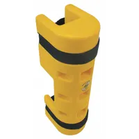 RACK SENTRY Pallet Rack Guard: Strap-On, On Upright, 3 in x 5 1/4 in x 18 in, Thermoplastic, Yellow (MPN RS75CO)
