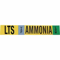 Pipe Marker: LTS, VAP, Low, Fits 2 1/2 to 7 7/8 in Pipe O.D., 1 Pipe Markers, Without, English (MPN 90416)