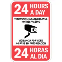 Property Sign: Aluminum, 18 in x 12 in Nominal Sign Size, 0.063 in Thick, No Header (MPN T1-1080-HI_12x18)