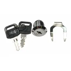 Replacement lock and key set for cabinets and carts. Control key code range 001~200. Used to secure tool storage, supply cabinets, and equipment carts in industrial and warehouse settings.