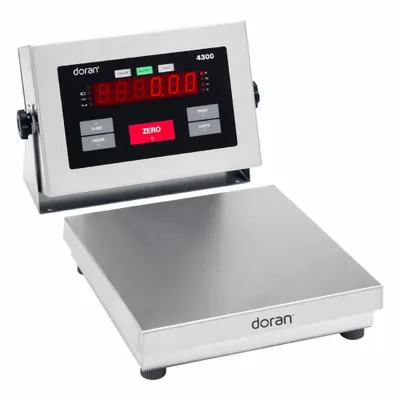DORAN Timbangan Meja Industri: 10 in x 10 in, IP69K, Jarak Jauh Berkabel - Bench Scales with Remote Indicator