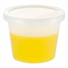 This 8 fl oz HDPE lab jar from GLOBE SCIENTIFIC features a translucent body for easy content viewing. It includes a closure and is non-sterile. Typical applications include storing, mixing, or sampling liquids and powders in laboratory settings.