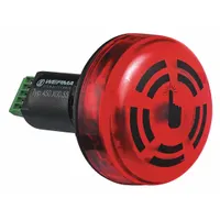 WERMA Buzzer: 24V DC, 1 31/32 in Overall Wd, 3 1/16 in Overall Lg, 3 1/16 in Overall Ht, LED (MPN 45010055)