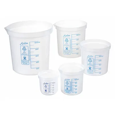 Set Gelas Ukur Rasio Persegi: Bentuk Rendah - Plastic Beaker Sets