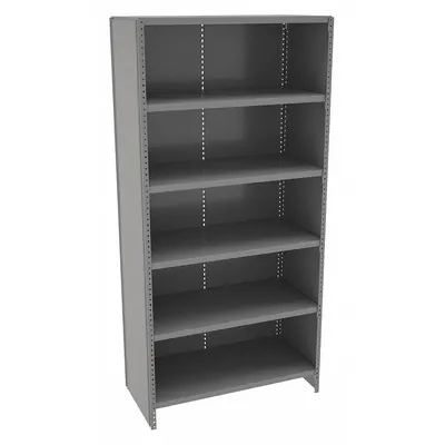 Rak Logam TENNSCO: Berdiri Sendiri, Ringan, 36 in x 18 in, Tinggi Keseluruhan 75 in - Light-Duty Standalone Closed Metal Shelving