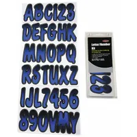 Letter and Number Label Set: 3 in Character Ht, Indoor/Outdoor, Non-Reflective, Proprietary, Die Cut (MPN GBLBKG200)