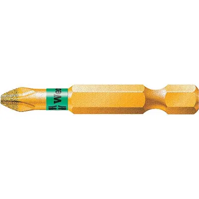WERA Power Bit: Power Bit, Imperial, PH2 Bit Industry Size, #2 Bit Size, Diamond Coated - Power Bits