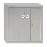 Mailbox: 4B+, 3 Doors, Vertical, 19 in H x 18 3/4 in W x 7 1/2 in D, Surface Mounting, Lockable (MPN 3503ASU)