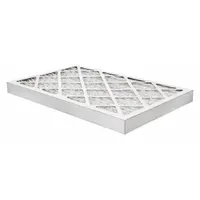 Rectangular panel-type engine air filter for construction equipment. Overall length 24 1/2 inches. Traps airborne contaminants to protect engine operation