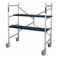 METALTECH Scaffold: Aluminum, 9.5 in to 4 ft, 42.3 in x 22.3 in, 600 lb Load Capacity (MPN I-IMAC)