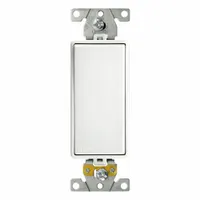 LEVITON Wall Switch: Rocker Switch, 3-Way, Maintained, White, 120/277V AC, 20 A (MPN M5623-W)