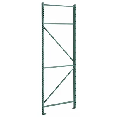 STEEL KING Rangka Tegak: Teardrop, 16 ft Tinggi Keseluruhan, 48 in x 3 in, Hijau - Steel King Impact-Resistant Teardrop Pallet Rack Uprights
