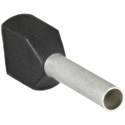 PANDUIT Ferrule Kawat: Ukuran Kawat Maks 16 AWG, Menampung 2 Kawat, Hitam, Polipropilena - Insulated Ferrules