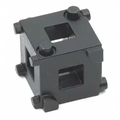 This carbon steel brake piston tool has an overall length of 2 1/2 inches. It is used to rotate the parking brake piston when replacing worn brake pads. Suitable for brake servicing tasks in automotive maintenance.