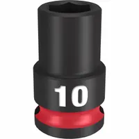 MILWAUKEE Standard Impact Socket: 3/8 in Drive Size, Metric, 10 mm Socket Size, 6-Point, Std (MPN 49-66-6134)
