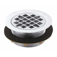 KOHLER Shower Drain: Brass, Chrome, 4 3/8 in Overall Dia, 2 in Overall Ht, 2 1/2 in Fits Drain Size (MPN K-9132-CP)