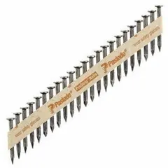 These collated metal connector nails are 1 1/2 inches long with a flat, smooth steel shank and plain finish. The diamond point facilitates penetration. Designed for fastening metal connectors, joist hangers, and framing hardware in wood construction. Supplied in a 1,000-count pack.