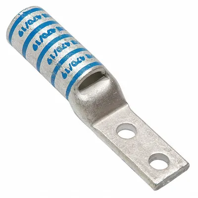 BURNDY Lug Kompresi: Untuk 350 kcmil, Kawat Terdampar, Ukuran Stud 3/8 in, Panjang - Two-Hole Compression Lugs